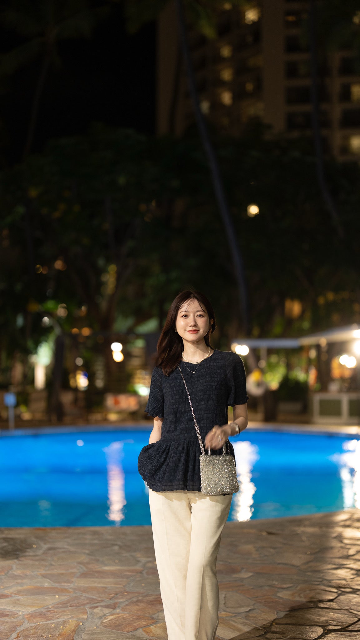 エアリーシャーリングペプラムトップス【リサイクルポリエステル】