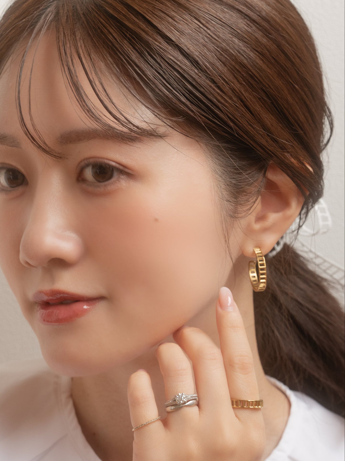 エシェルフープピアス / イヤリング