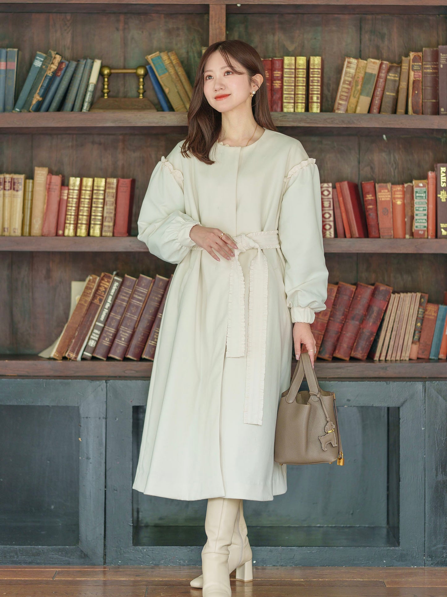 パフスリーブ中綿コート