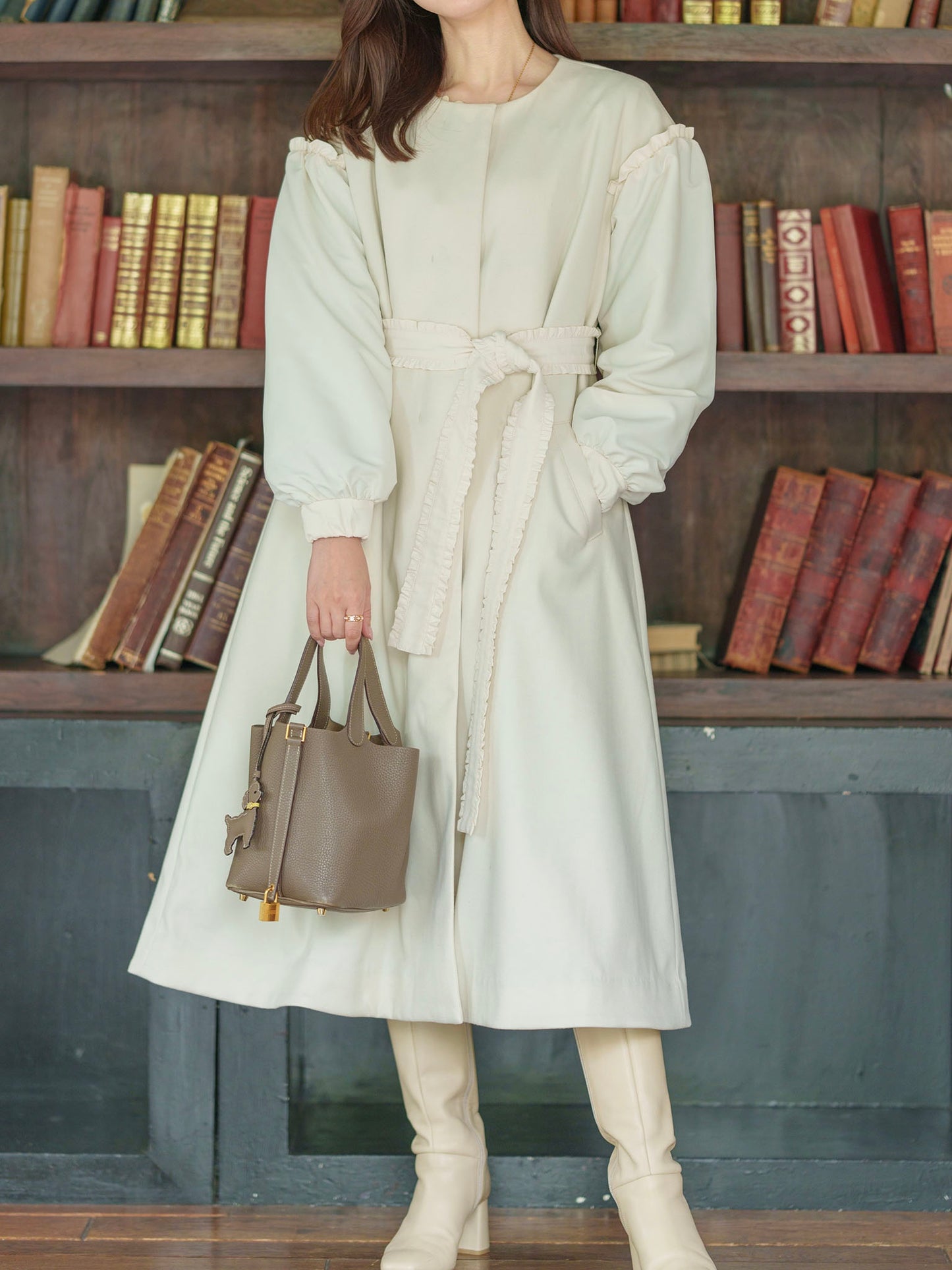 パフスリーブ中綿コート