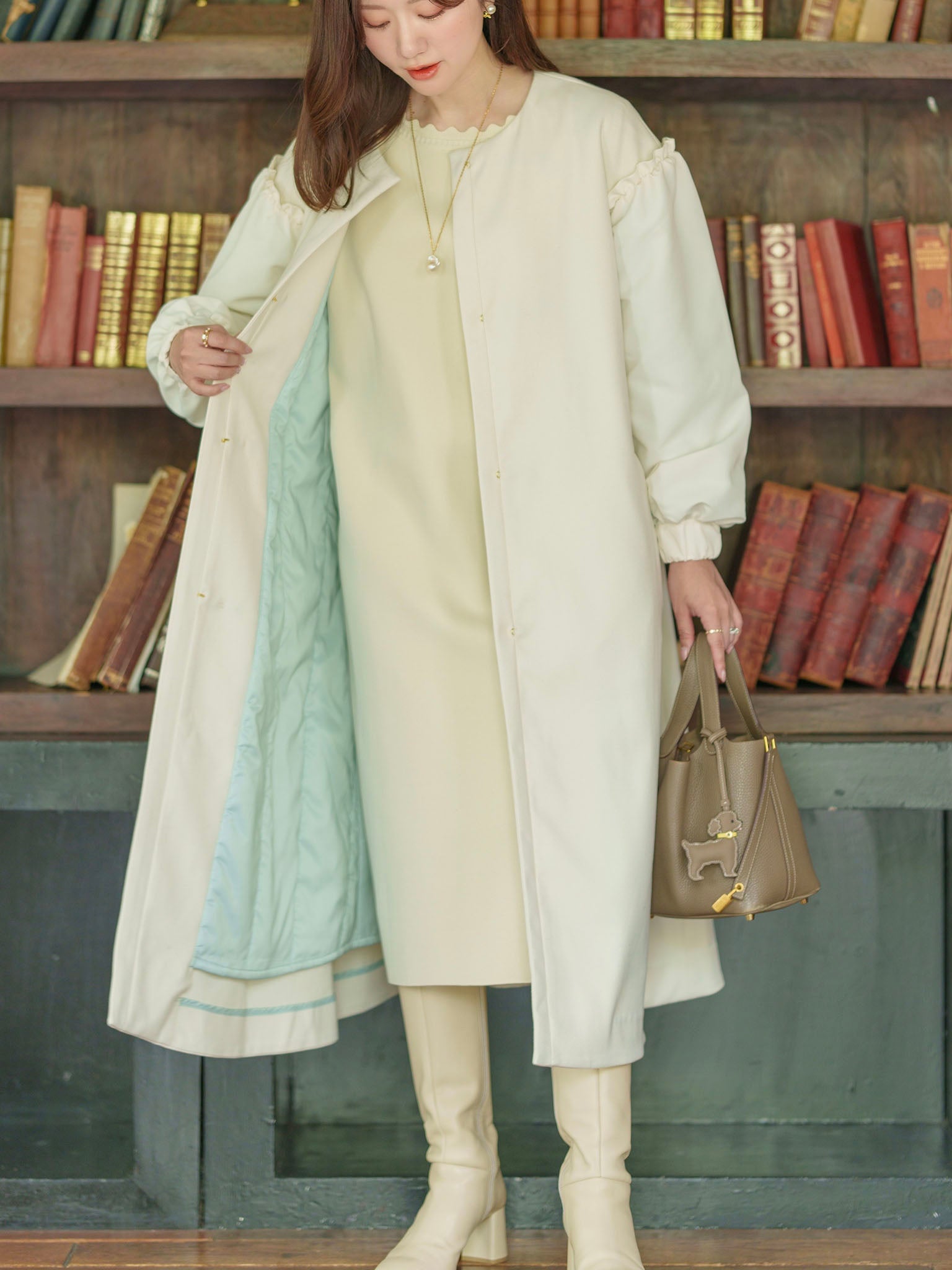 パフスリーブ中綿コート – Maison Echelle