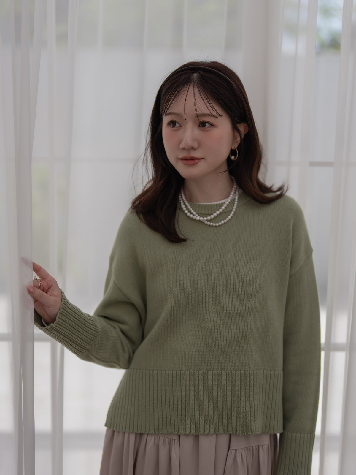 スタンダードクルーネックニット【オーガニックコットン】