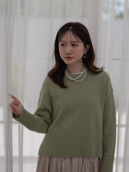 スタンダードクルーネックニット【オーガニックコットン】