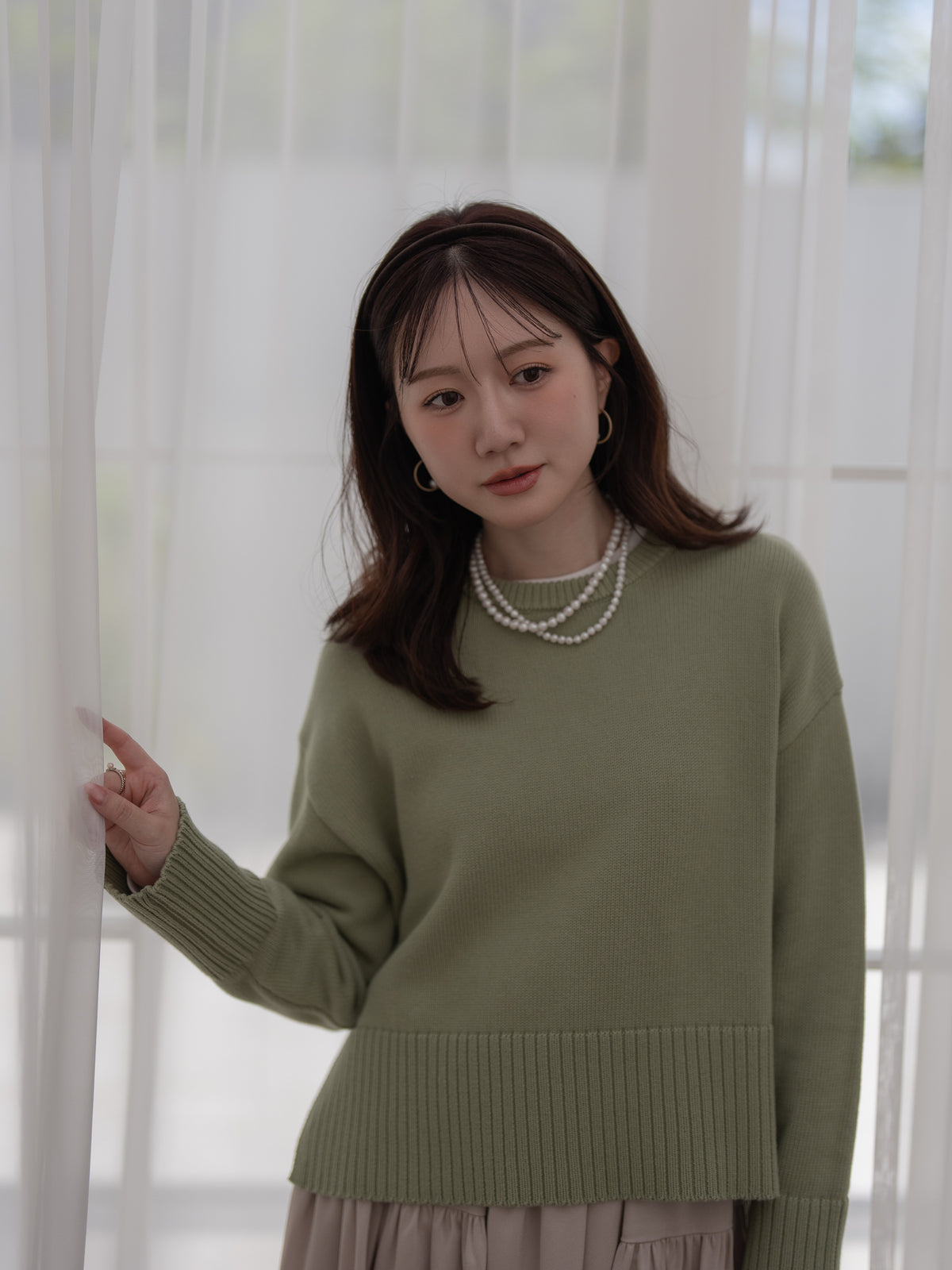 スタンダードクルーネックニット【オーガニックコットン】