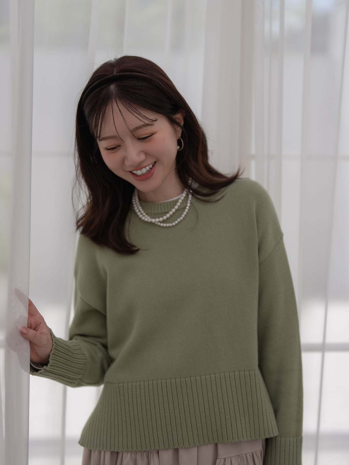 スタンダードクルーネックニット【オーガニックコットン】