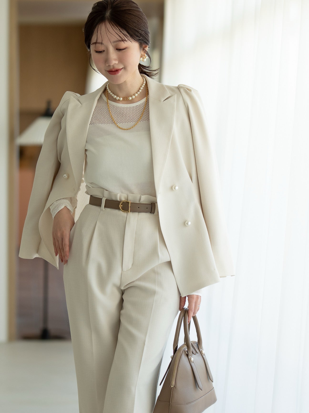 エコレザーゴールドバックルベルト