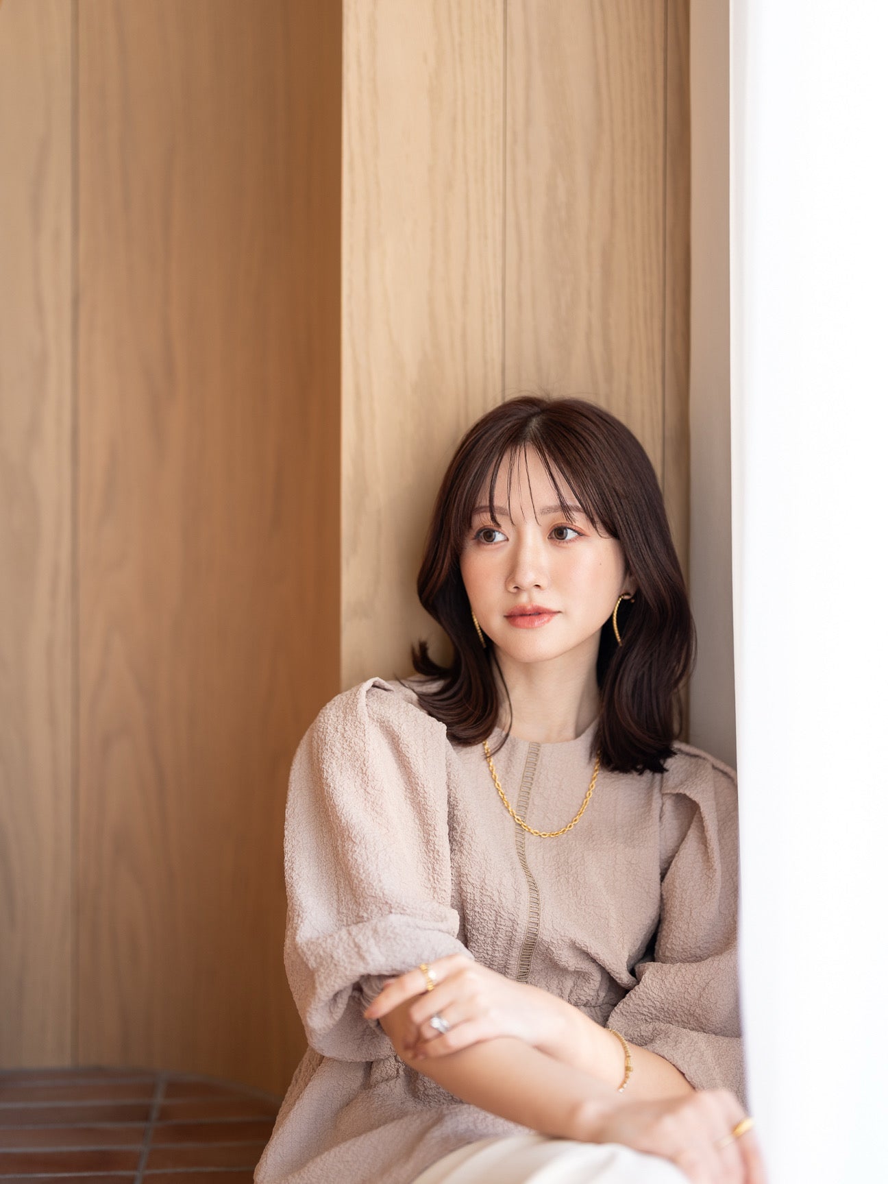 ポコポコペプラムブラウス【リサイクルポリエステル】