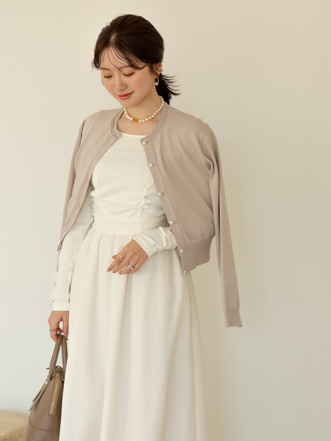 トラペーズネックフライスドッキングワンピース【オーガニックコットン】