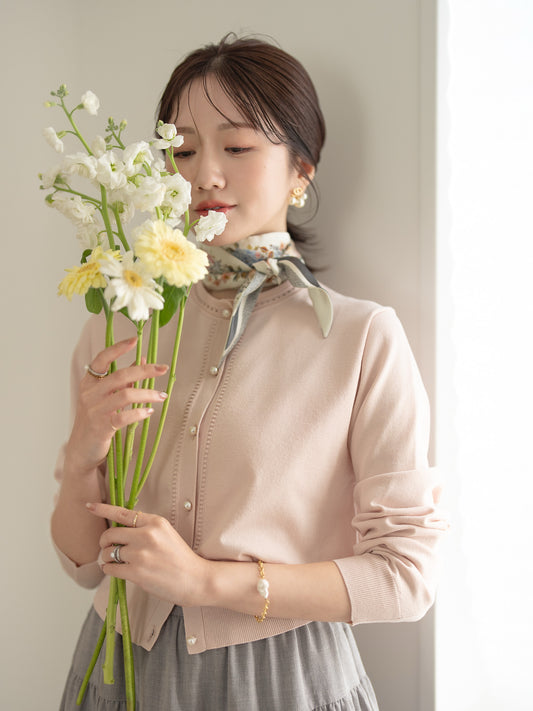 ハシゴトリムカーディガン