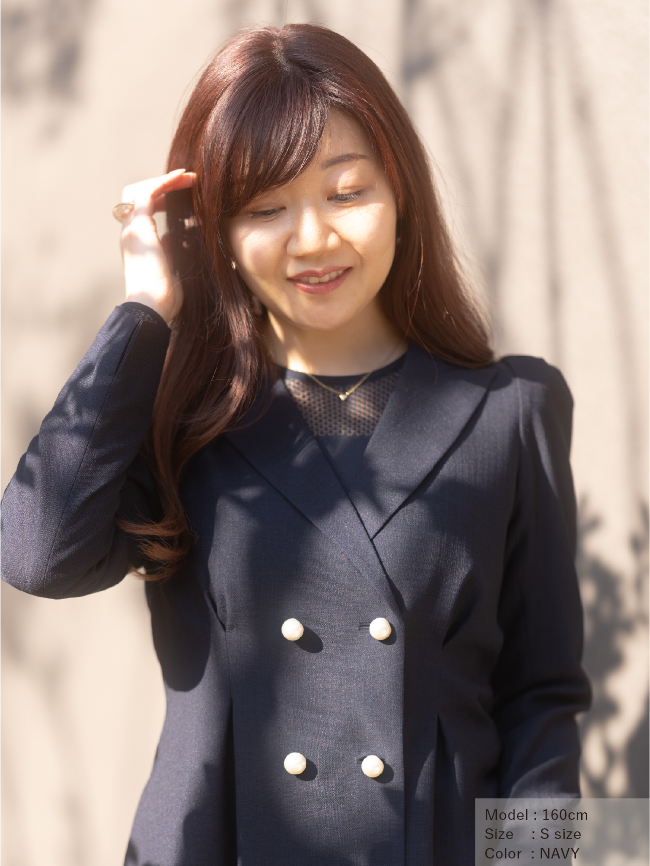 リネンライクテーラードジャケット【リサイクルポリエステル】