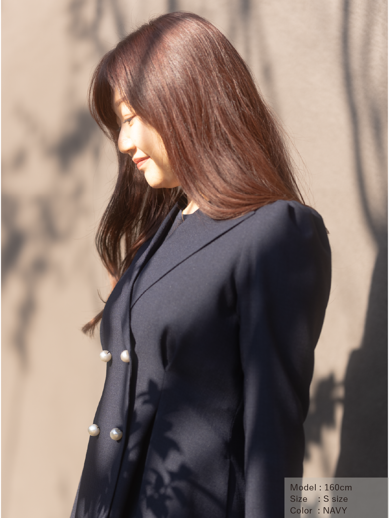 リネンライクテーラードジャケット【リサイクルポリエステル】