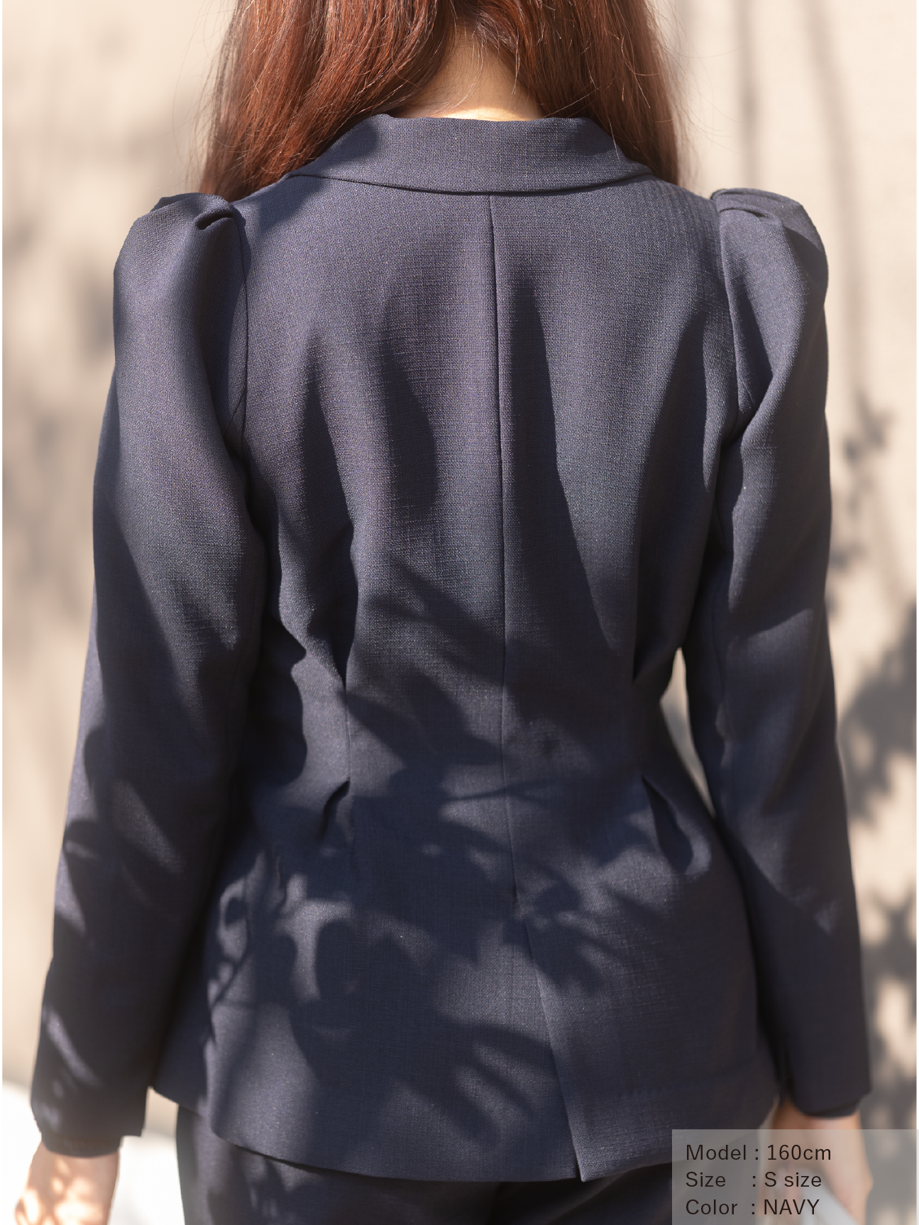 リネンライクテーラードジャケット【リサイクルポリエステル】