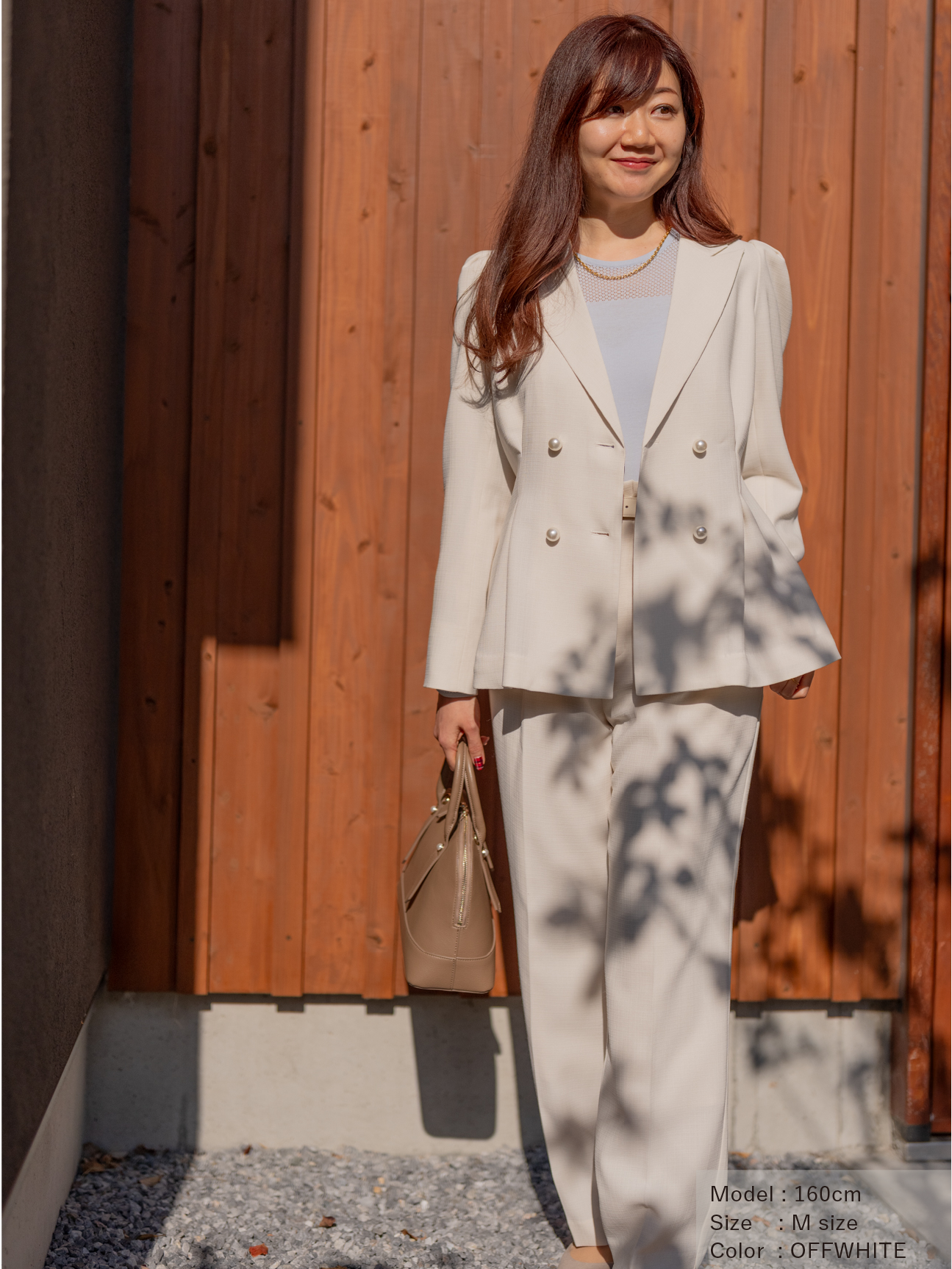 リネンライクテーラードジャケット【リサイクルポリエステル】