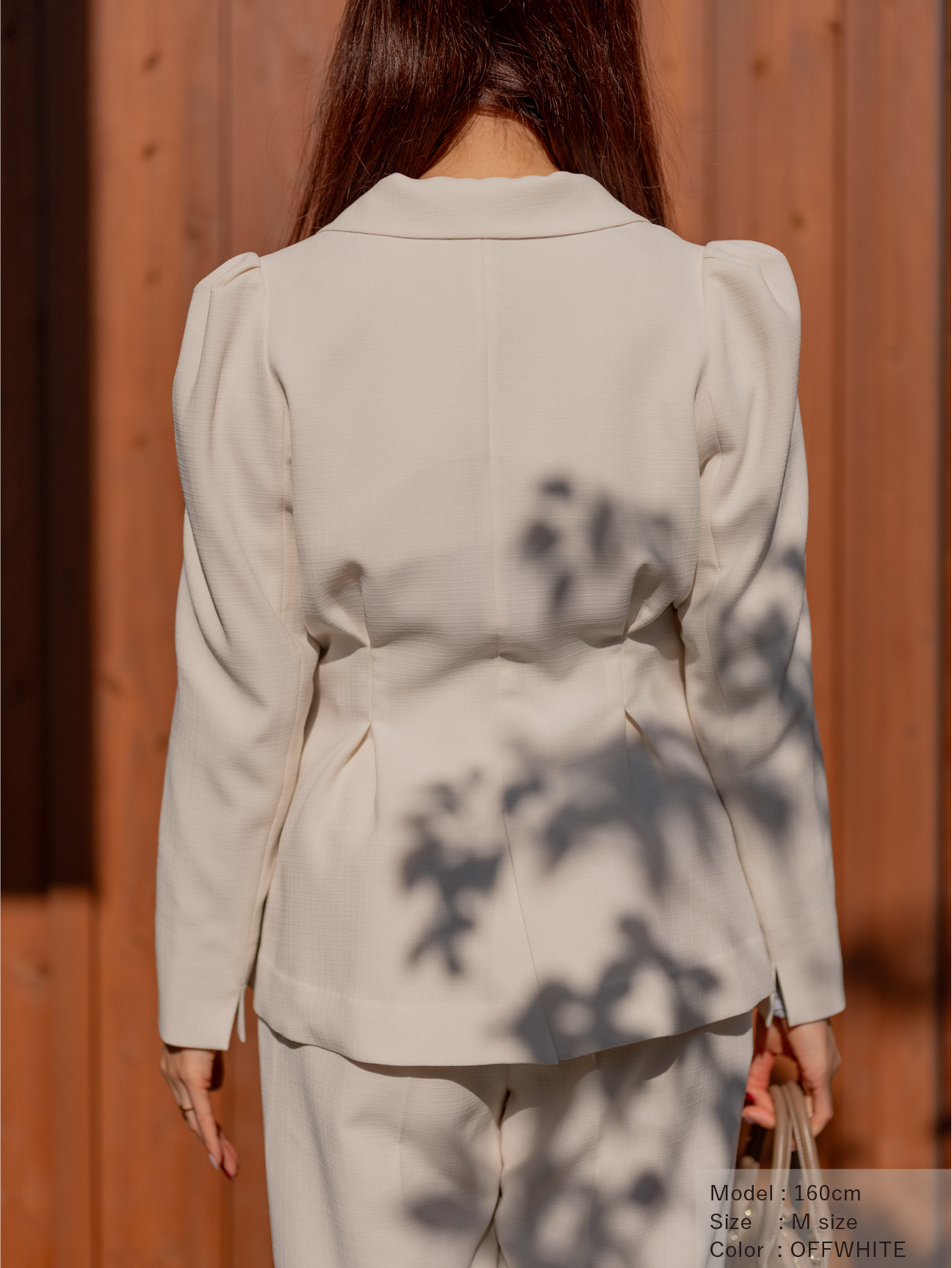 リネンライクテーラードジャケット【リサイクルポリエステル】