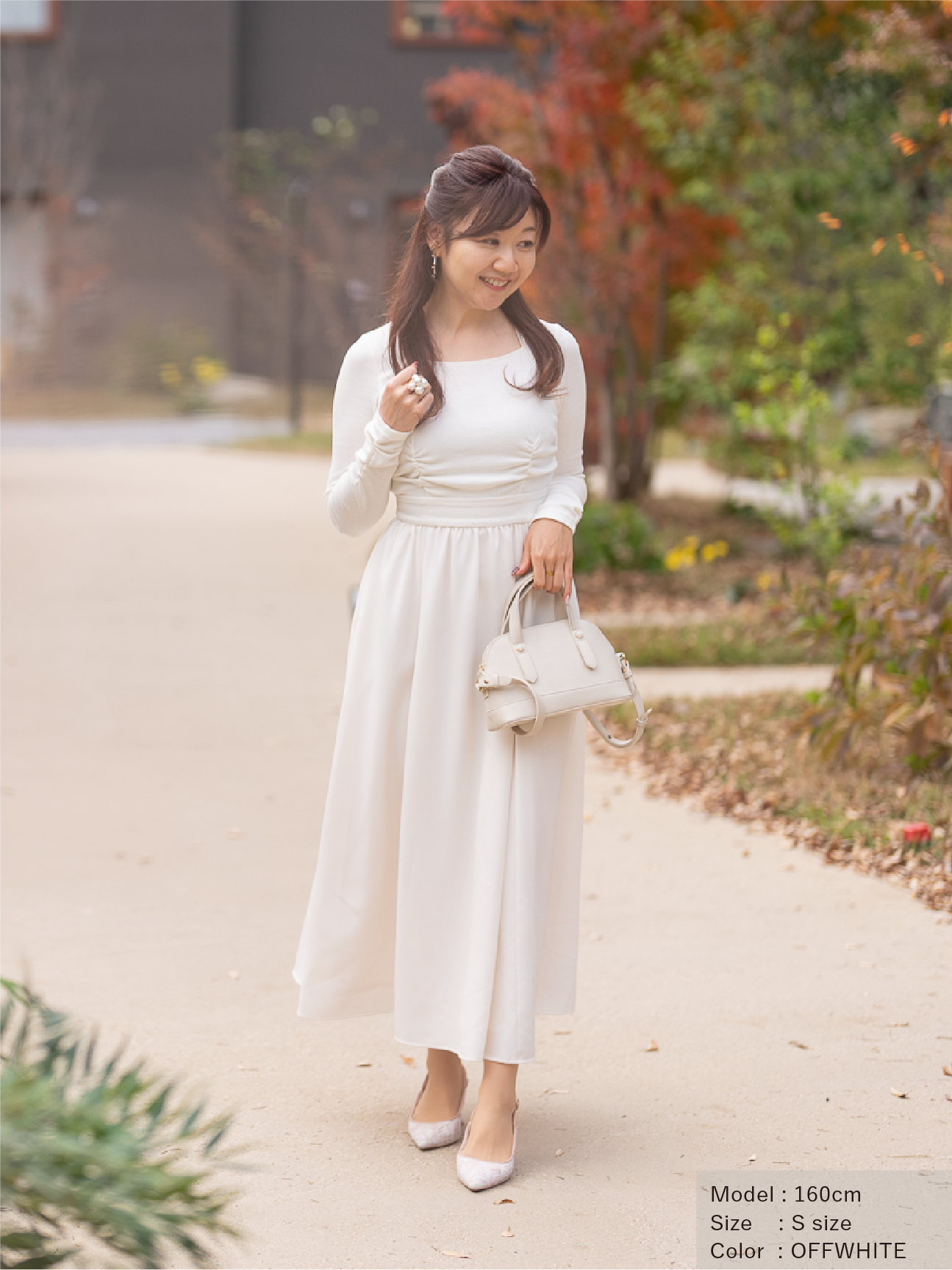 トラペーズネックフライスドッキングワンピース【オーガニックコットン】