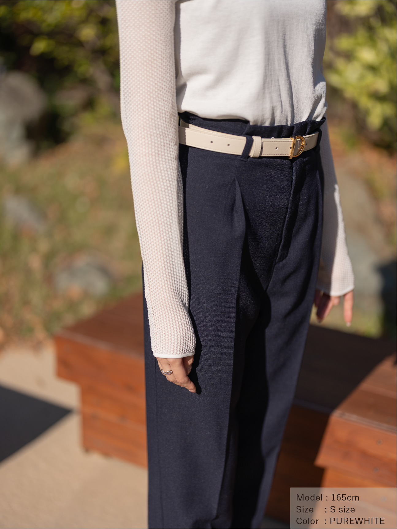 レースコットンニットプルオーバー【BCIコットン】