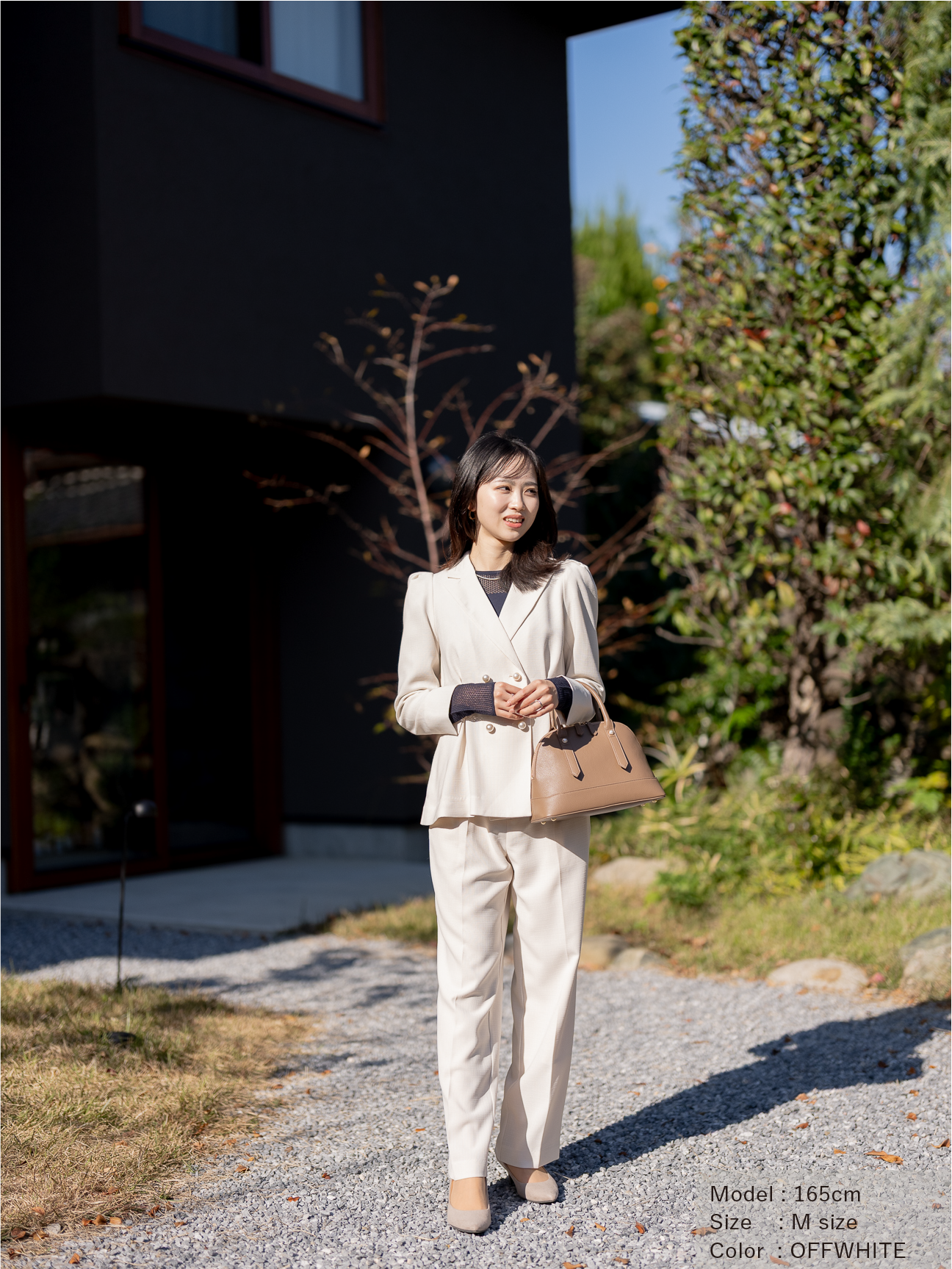 リネンライクテーラードジャケット【リサイクルポリエステル】