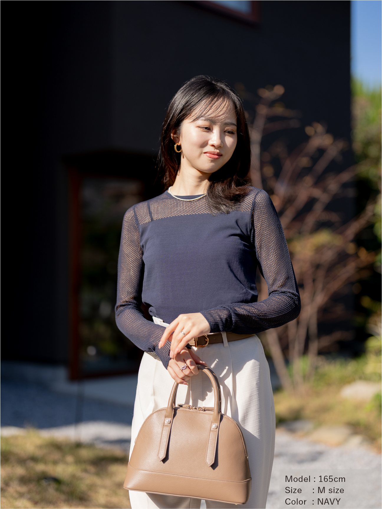 レースコットンニットプルオーバー【BCIコットン】