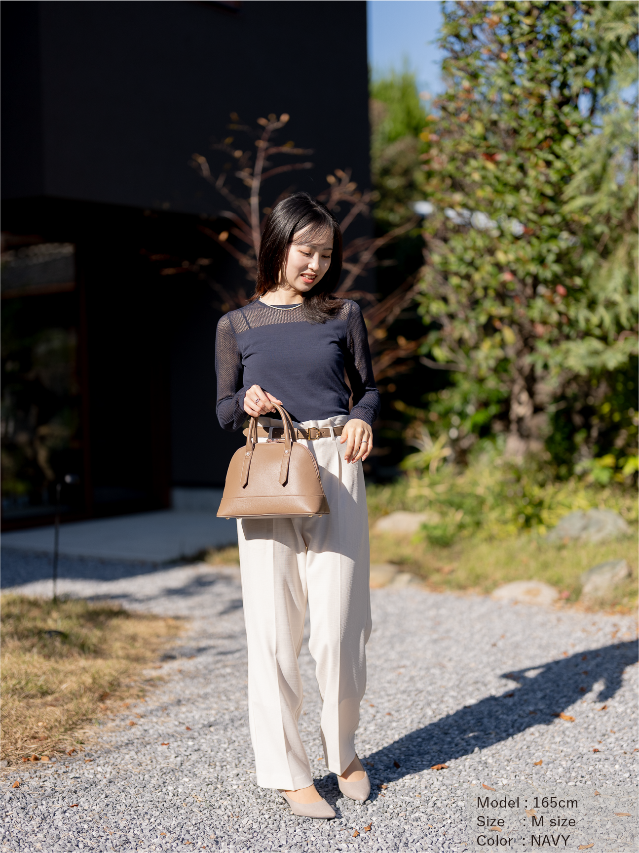 レースコットンニットプルオーバー【BCIコットン】