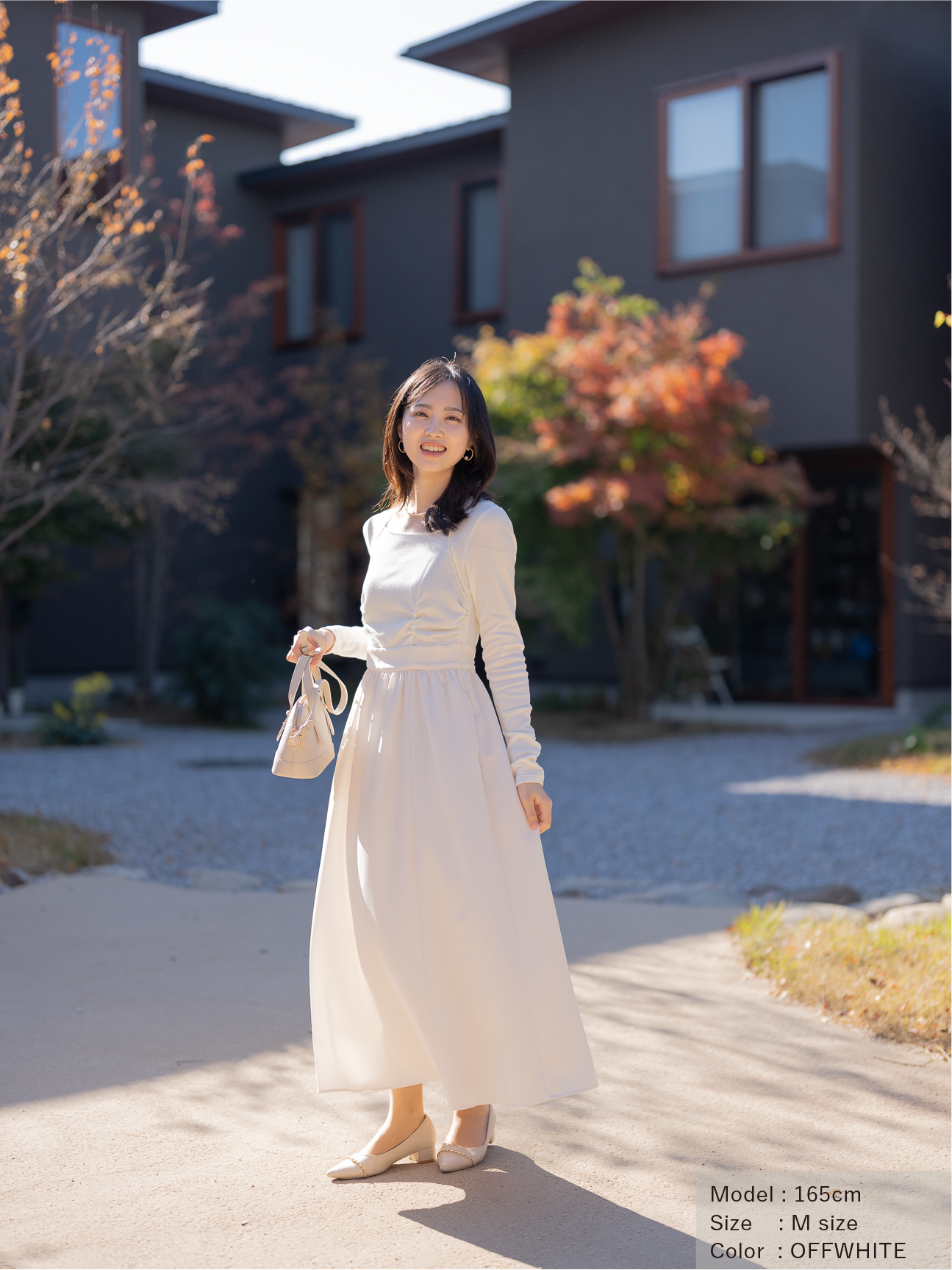 トラペーズネックフライスドッキングワンピース【オーガニックコットン】