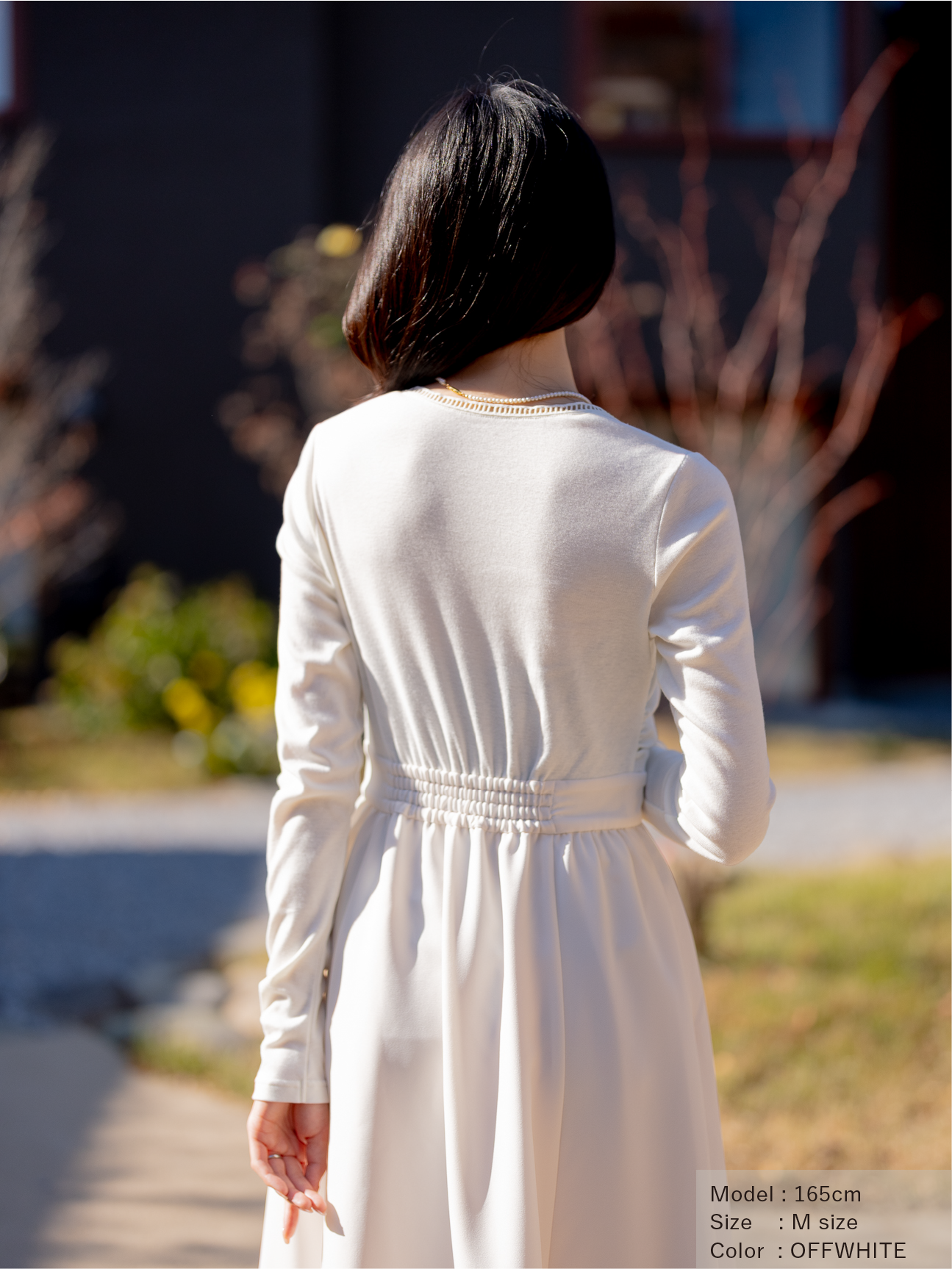 トラペーズネックフライスドッキングワンピース【オーガニックコットン】