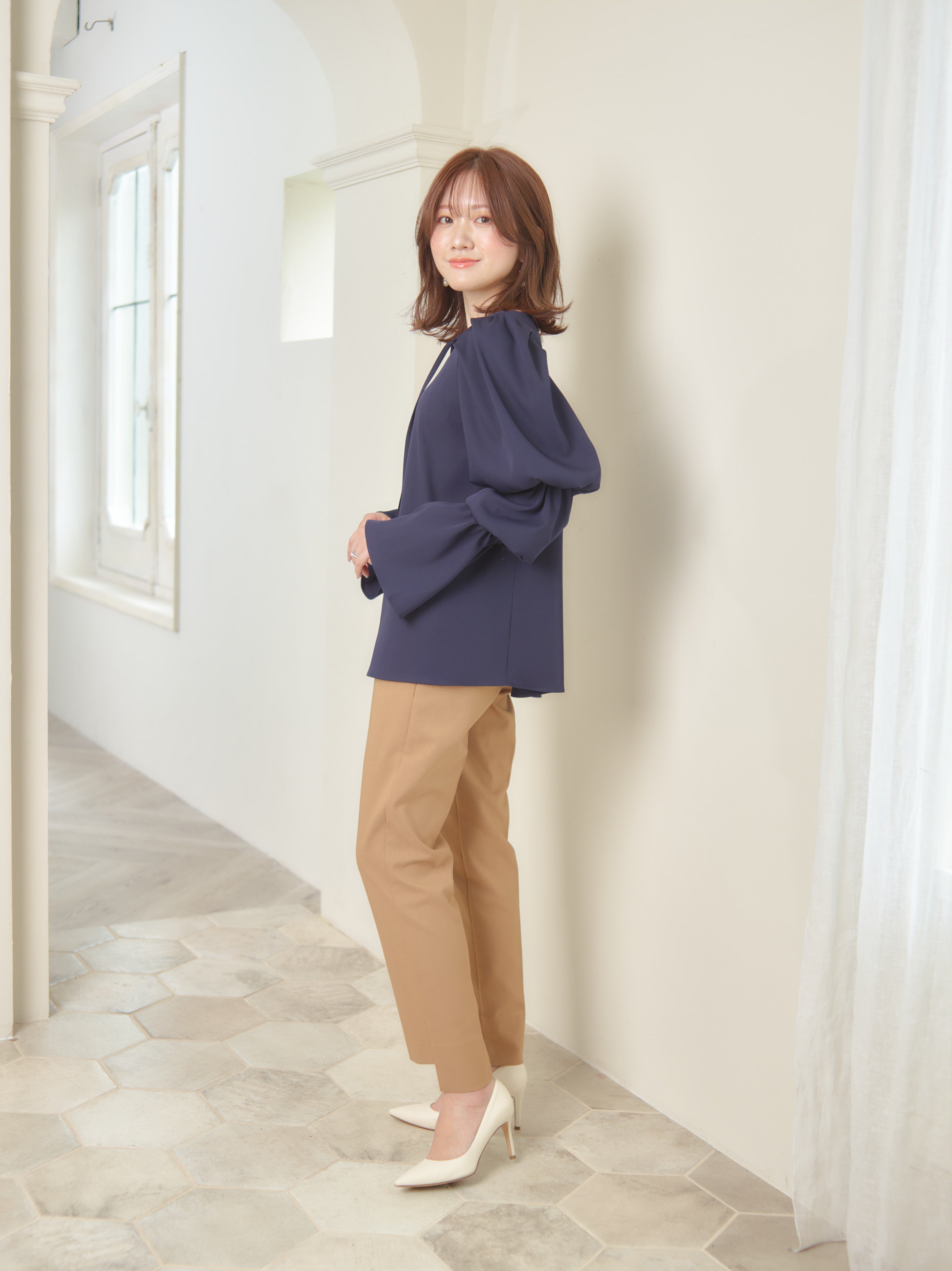 特売 Maison Echelleメゾンエシェル 2WAYコットンニットカーディガン